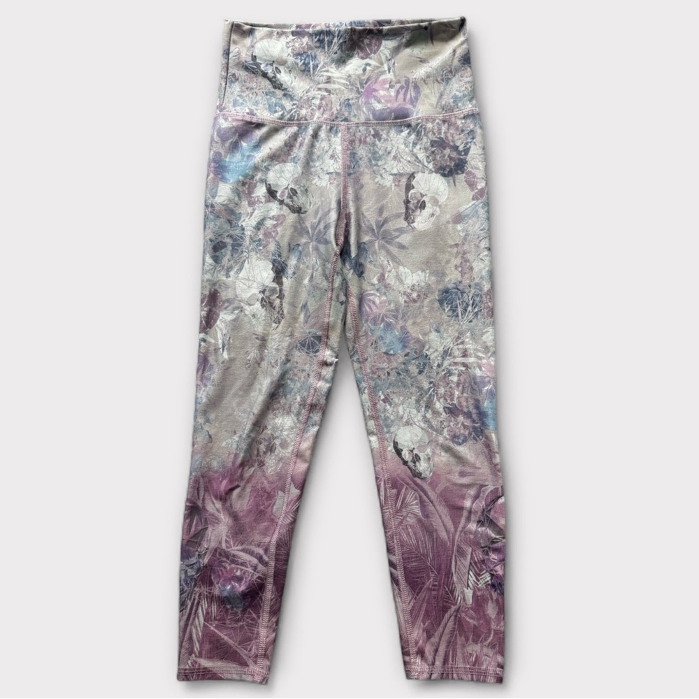 EVCR High Waist Floral and Skull Print Leggings Size XS Yoga Pants